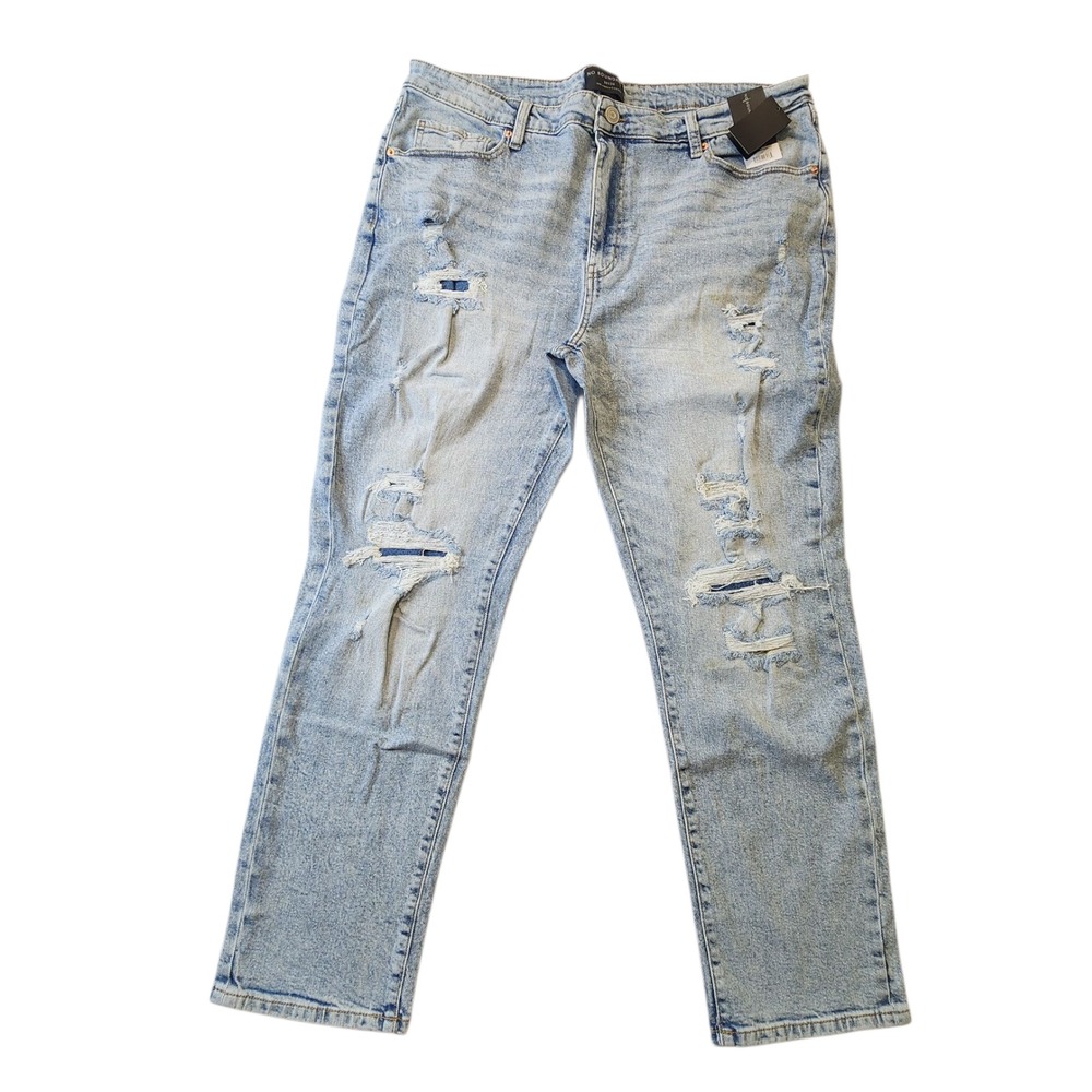 No Boundaries Men's Distressed Slim Fit‎ Denim Jeans Size 38x30